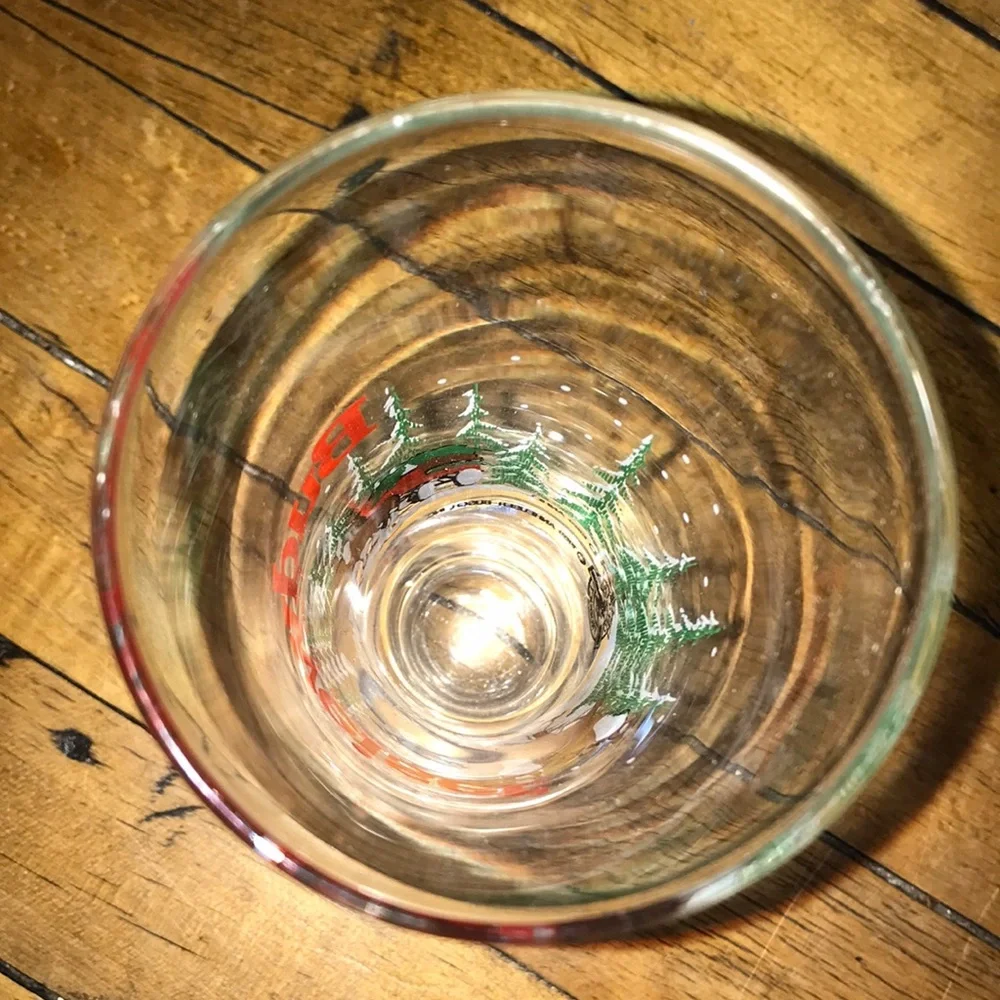 Budweiser Clear 1989 Pilsner Glass with Red Logo &‎ Green Tree Graphics